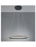 Lámpara de techo LED Ø75cm AMADOR 48W 5800lm,regulable DIP SWITCH 2300+3000+4000K IP20 Negro
