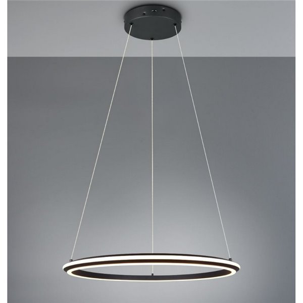 Lámpara de techo LED Ø75cm AMADOR 48W 5800lm,regulable DIP SWITCH 2300+3000+4000K IP20 Negro