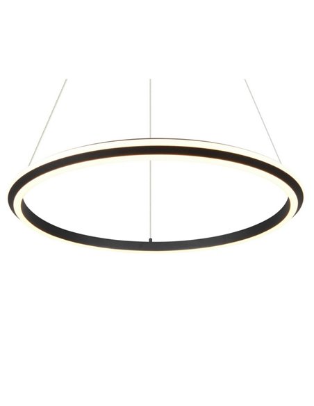 Lámpara de techo LED Ø75cm AMADOR 48W 5800lm,regulable DIP SWITCH 2300+3000+4000K IP20 Negro