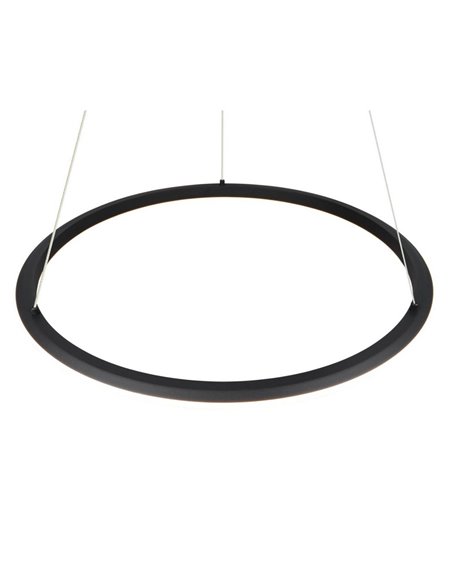 Lámpara de techo LED Ø75cm AMADOR 48W 5800lm,regulable DIP SWITCH 2300+3000+4000K IP20 Negro