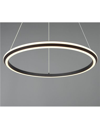 Luminária de teto LED Ø75cm AMADOR 48W 5800lm, dimerizável DIP SWITCH 2300+3000+4000K IP20 Preto