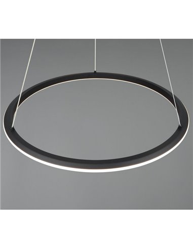Lámpara de techo LED Ø75cm AMADOR 48W 5800lm,regulable DIP SWITCH 2300+3000+4000K IP20 Negro