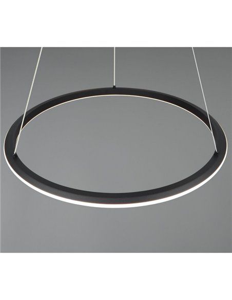 Lámpara de techo LED Ø75cm AMADOR 48W 5800lm,regulable DIP SWITCH 2300+3000+4000K IP20 Negro