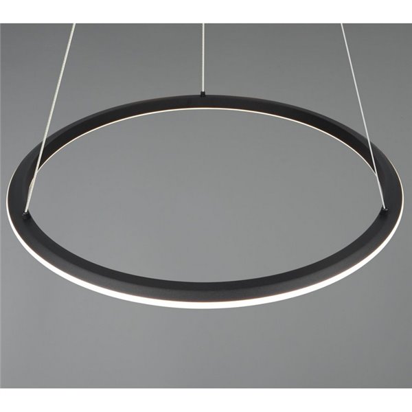 Lámpara de techo LED Ø75cm AMADOR 48W 5800lm,regulable DIP SWITCH 2300+3000+4000K IP20 Negro