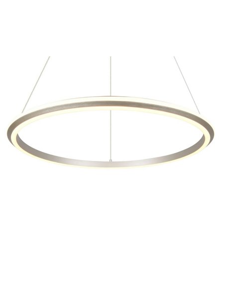 Luminária pendente LED AMADOR Ø75cm 48W 5800lm, dimerizável DIP SWITCH 2300+3000+4000K IP20 Níquel