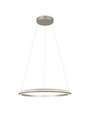 Lámpara colgante LED AMADOR Ø75cm 48W 5800lm,regulable DIP SWITCH 2300+3000+4000K IP20 Níquel