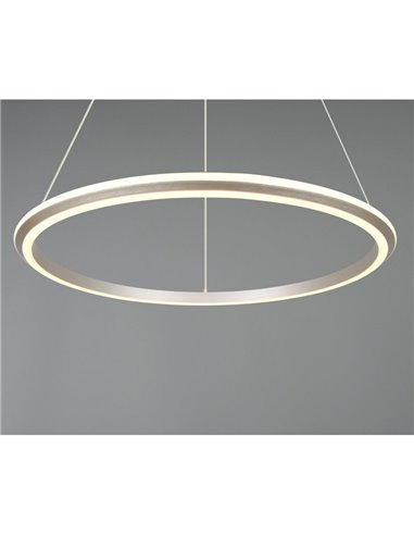 Lámpara colgante LED AMADOR Ø75cm 48W 5800lm,regulable DIP SWITCH 2300+3000+4000K IP20 Níquel