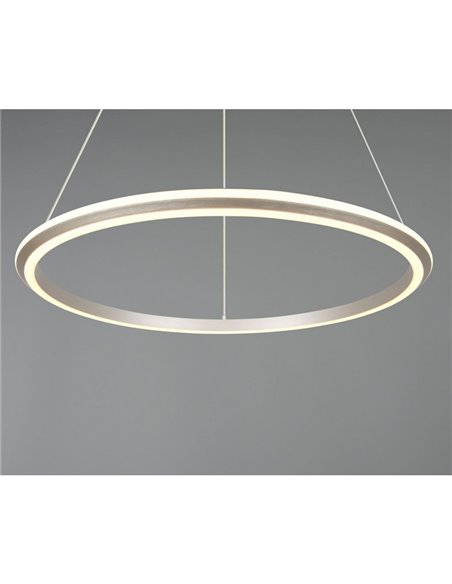 Lámpara colgante LED AMADOR Ø75cm 48W 5800lm,regulable DIP SWITCH 2300+3000+4000K IP20 Níquel