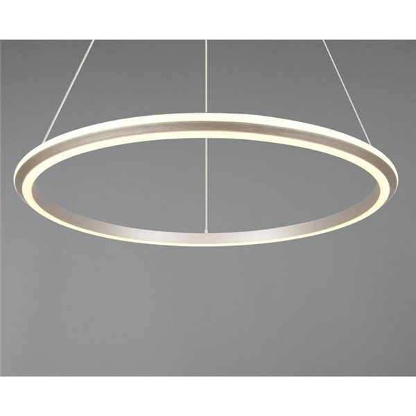 Lámpara colgante LED AMADOR Ø75cm 48W 5800lm,regulable DIP SWITCH 2300+3000+4000K IP20 Níquel