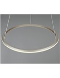 Lámpara colgante LED AMADOR Ø75cm 48W 5800lm,regulable DIP SWITCH 2300+3000+4000K IP20 Níquel