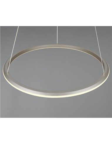 Lámpara colgante LED AMADOR Ø75cm 48W 5800lm,regulable DIP SWITCH 2300+3000+4000K IP20 Níquel