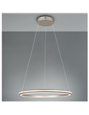 Lámpara colgante LED AMADOR Ø75cm 48W 5800lm,regulable DIP SWITCH 2300+3000+4000K IP20 Níquel