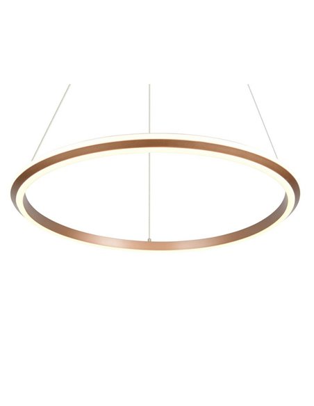 Plafonnier LED AMADOR 48 W 5 800 lm, Ø 75 cm, variateur, interrupteur DIP, 2 300 + 3 000 + 4 000 K, IP20, marron