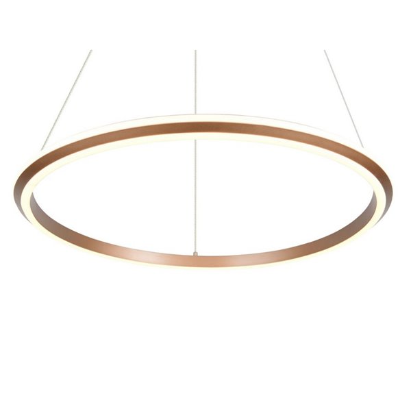 Luminária de teto LED AMADOR 48W 5800lm, Ø75cm, regulável, interruptor DIP, 2300+3000+4000K, IP20, marrom