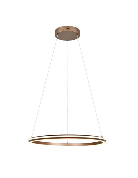 Lámpara LED de techo Ø75cm AMADOR 48W 5800lm,regulable DIP SWITCH 2300+3000+4000K IP20 Marrón