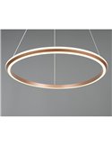 Lámpara LED de techo Ø75cm AMADOR 48W 5800lm,regulable DIP SWITCH 2300+3000+4000K IP20 Marrón