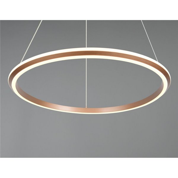 Plafonnier LED AMADOR 48 W 5 800 lm, Ø 75 cm, variateur, interrupteur DIP, 2 300 + 3 000 + 4 000 K, IP20, marron