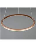 Lámpara LED de techo Ø75cm AMADOR 48W 5800lm,regulable DIP SWITCH 2300+3000+4000K IP20 Marrón