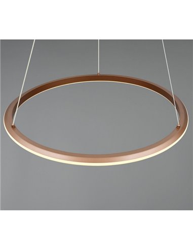 Lámpara LED de techo Ø75cm AMADOR 48W 5800lm,regulable DIP SWITCH 2300+3000+4000K IP20 Marrón