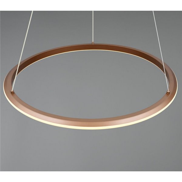 Plafonnier LED AMADOR 48 W 5 800 lm, Ø 75 cm, variateur, interrupteur DIP, 2 300 + 3 000 + 4 000 K, IP20, marron