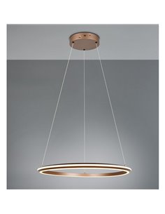 Lámpara LED de techo Ø75cm AMADOR 48W 5800lm,regulable DIP SWITCH 2300+3000+4000K IP20 Marrón 2