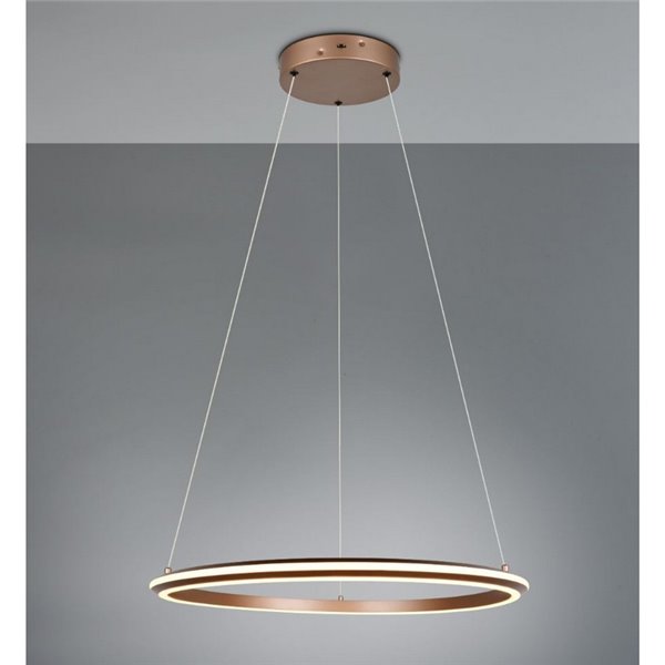 Lámpara LED de techo Ø75cm AMADOR 48W 5800lm,regulable DIP SWITCH 2300+3000+4000K IP20 Marrón