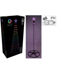 Grand sapin de Noël LED RVB de 3 m avec télécommande – 550 lumières, extérieur professionnel IP44