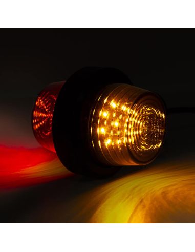 Feu de gabarit LED LD 2622 GRAPHITE 12/24V avec bras court, orange et rouge, IP68