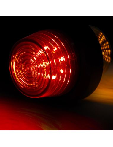 Luz de gálibo LED LD 2622 GRAPHITE 12/24V con brazo corto naranja y roja IP68