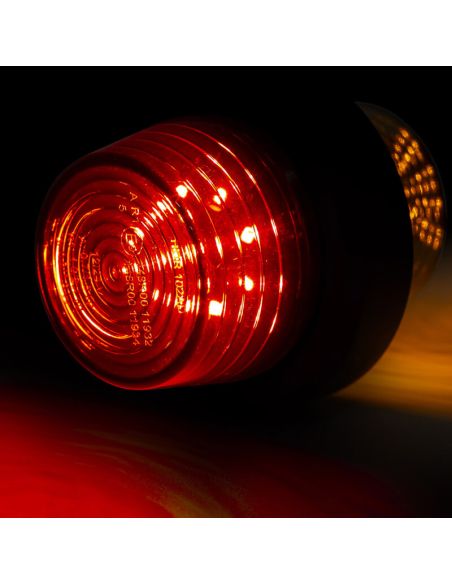 Luz de LED LD 2622 GRAPHITE 12/24V com braço curto, laranja e vermelho, IP68