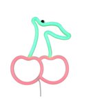 Luz LED para pared, tipo neón cereza CERISE 2W con cable y USB IP20 Rosa-verde