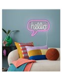 Aplique LED tipo neón HELLO 2W con cable y USB IP20 Rosa