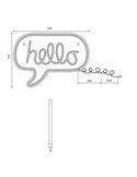 Aplique LED tipo neón HELLO 2W con cable y USB IP20 Rosa