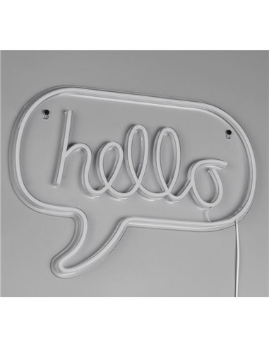 Aplique LED tipo neón HELLO 2W con cable y USB IP20 Rosa
