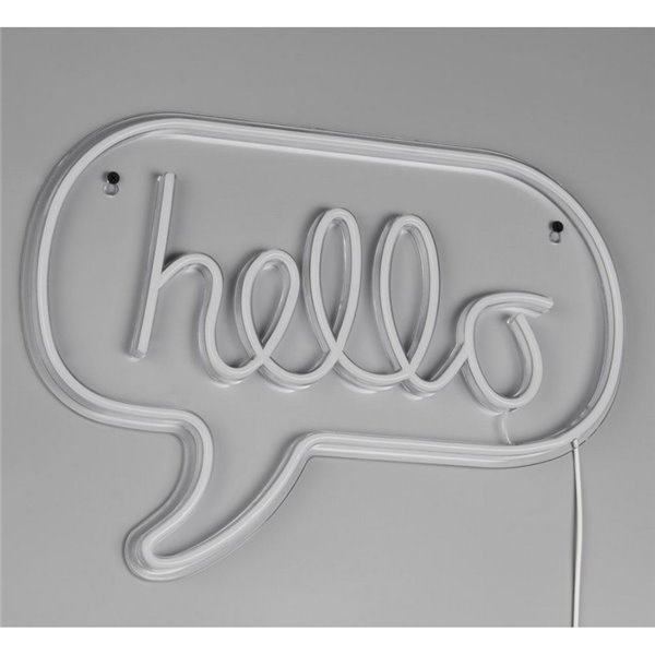 Aplique LED tipo neón HELLO 2W con cable y USB IP20 Rosa