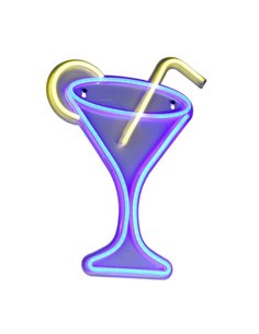 Aplique LED imitación neón CHEERS 2W con cable y USB IP20 Morado