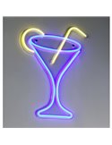 Aplique LED imitación neón CHEERS 2W con cable y USB IP20 Morado