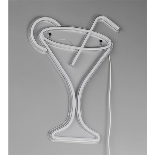 Luminária de parede LED CHEERS 2W com efeito neon e cabo USB IP20 Roxo