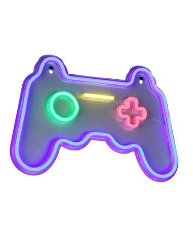 Luz LED tipo neón GAMER 2W con cable y USB IP20 Morado