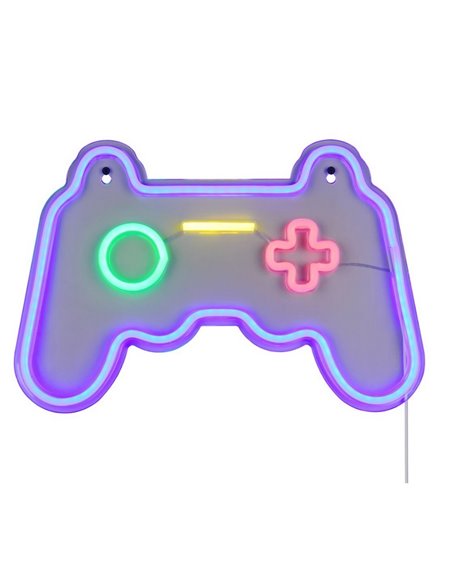 Luz LED tipo neón GAMER 2W con cable y USB IP20 Morado
