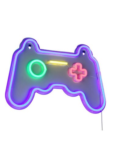 Luz LED tipo neón GAMER 2W con cable y USB IP20 Morado