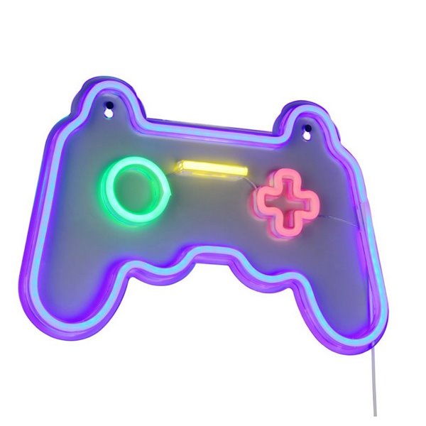 Luz LED tipo neón GAMER 2W con cable y USB IP20 Morado