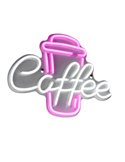 Luz LED imitación neón decorativo, COFFEE 2W con cable y USB IP20 Rosa