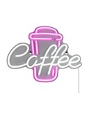 Luz LED imitación neón decorativo, COFFEE 2W con cable y USB IP20 Rosa