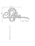 Luz LED imitación neón decorativo, COFFEE 2W con cable y USB IP20 Rosa