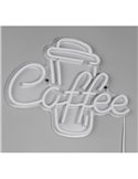 Luz LED imitación neón decorativo, COFFEE 2W con cable y USB IP20 Rosa