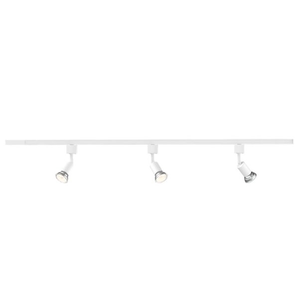Kit carril monofásico EasyLink TOBIA con 3 focos, blanco GU10 (no incl.), orientable