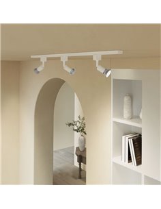 Kit carril monofásico EasyLink TOBIA con 3 focos, blanco GU10 (no incl.), orientable 2
