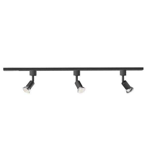 Kit inicial de iluminação de trilho com 3 holofotes EasyLink TOBIA, preto GU10 (não incl.), ajustável