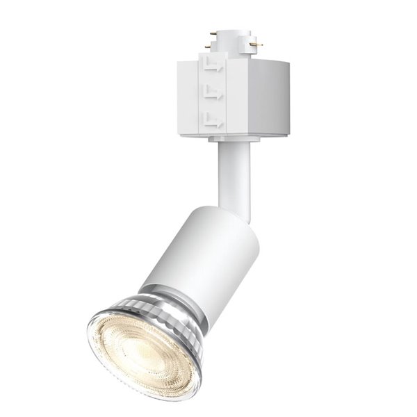 Spot sur rail monophasé EasyLink TOBIA, blanc, orientable, GU10 (non incl.)